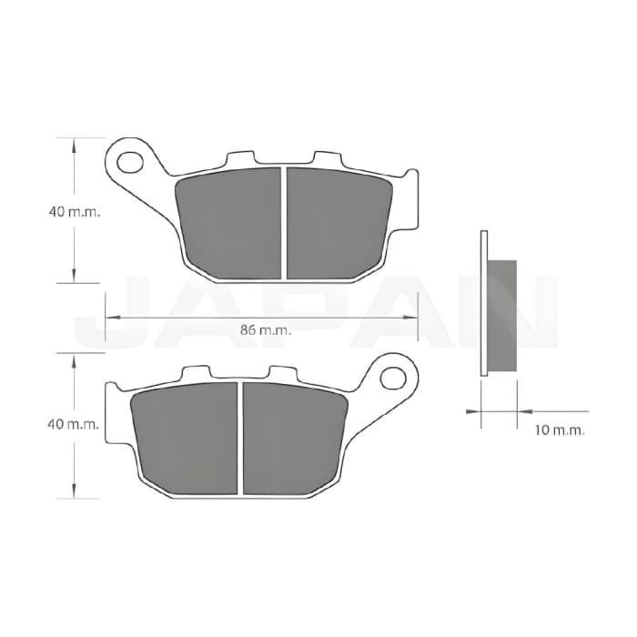 PASTILLAS TRASERA JAPAN RACING SUZUKI V-STROM 250-650 - ZONTES 350 GK 2